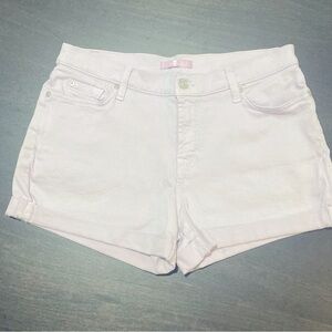 Mid Roll Shorts 7 for all mankind. Size 30 in a light violet color  NWOT. Button